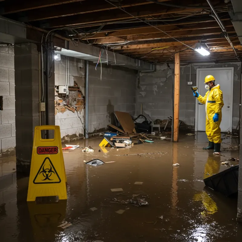 Flooded Basement Electrical Hazard in Tipton County, IN Property