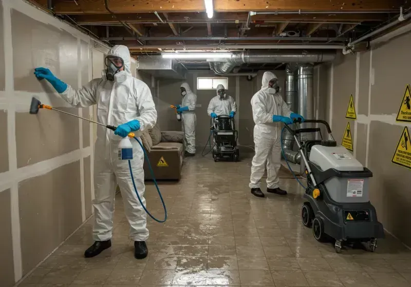 Basement Moisture Removal and Structural Drying process in Tipton County, IN